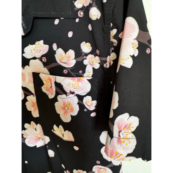 Just Attitude Men's Cherry Blossom Short-Sleeve Button-Up Shirt Floral Size XL - Picture 7 of 9